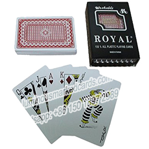 There is Royal brand polarizing marked cheat cards